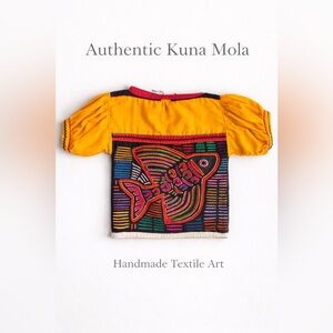 Vintage Handmade Panama Kuna Mola Blouse | Indigenous Textile Art |